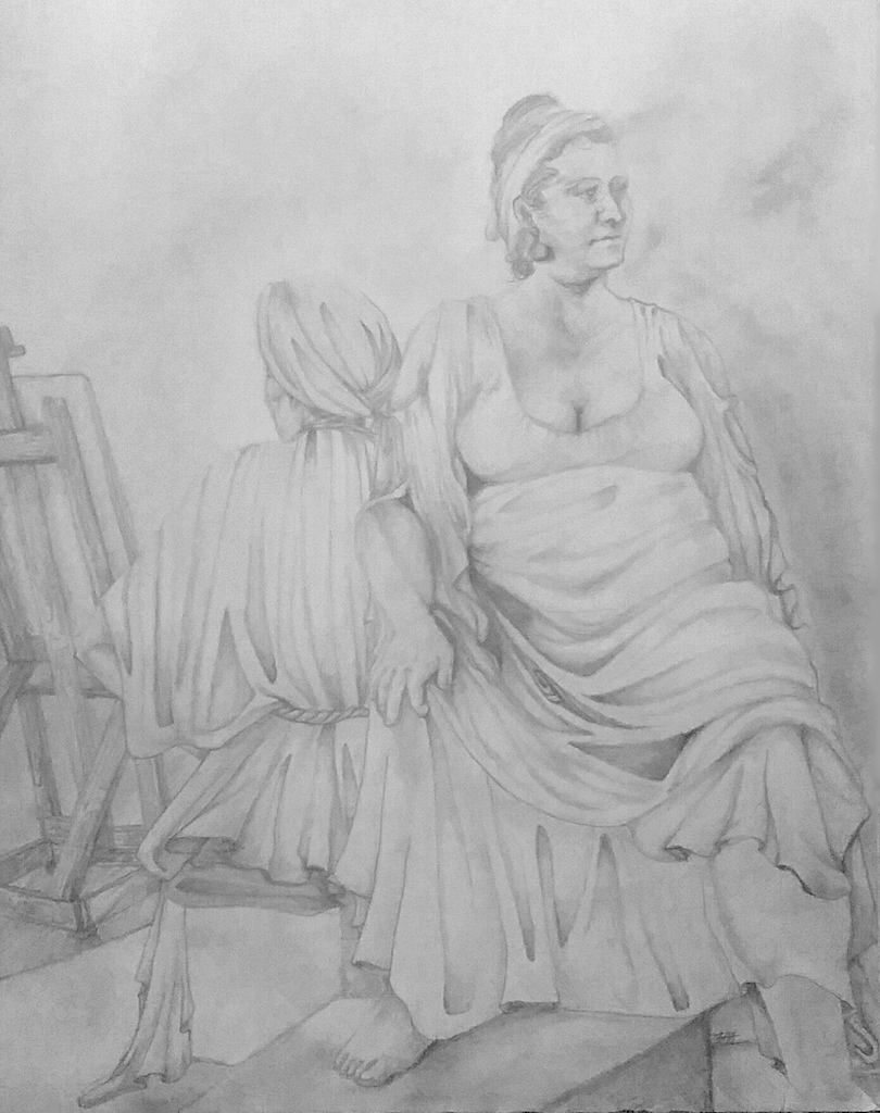 Mother + Daughter- drapery study